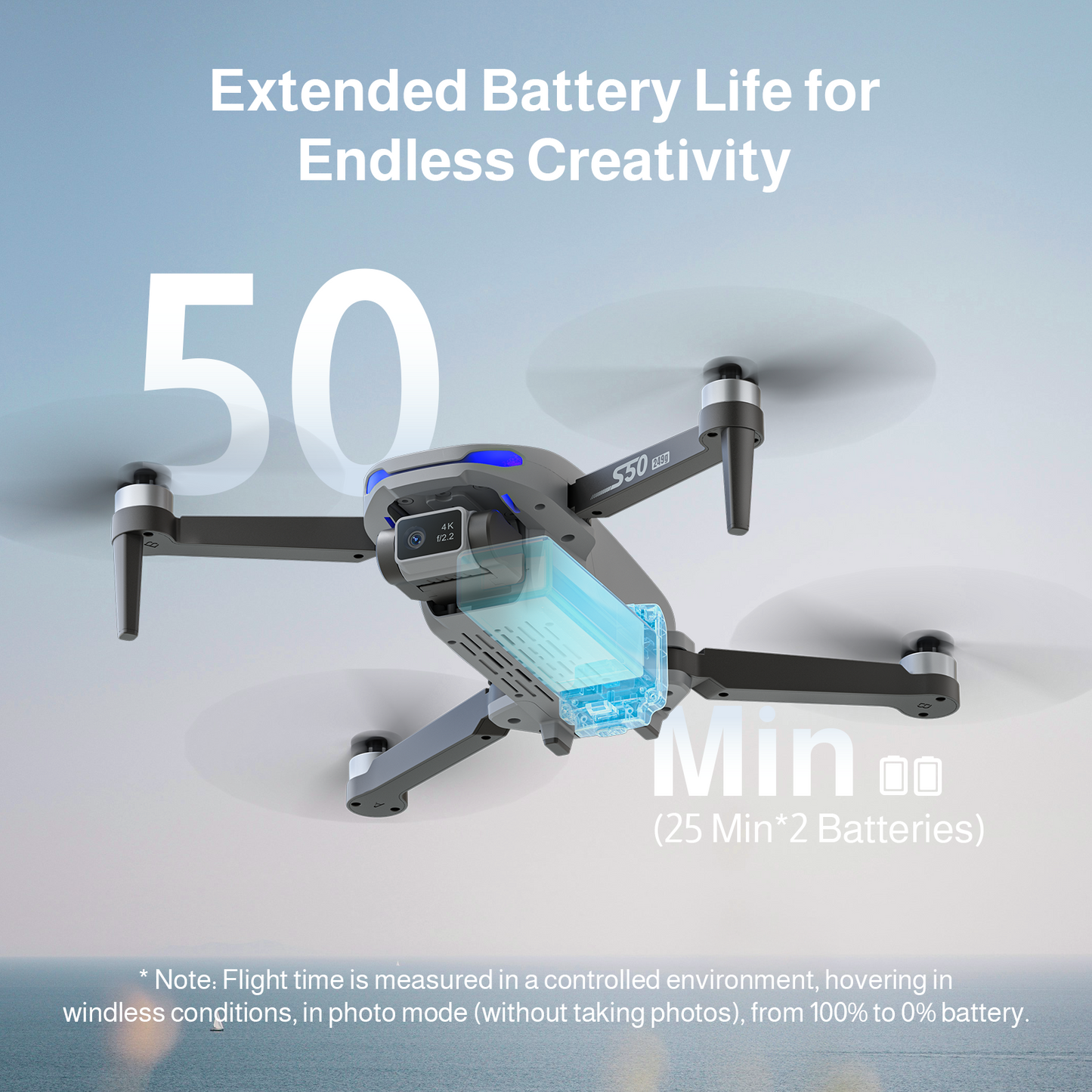 AMETA S50 LITE 4K Camera GPS Drone