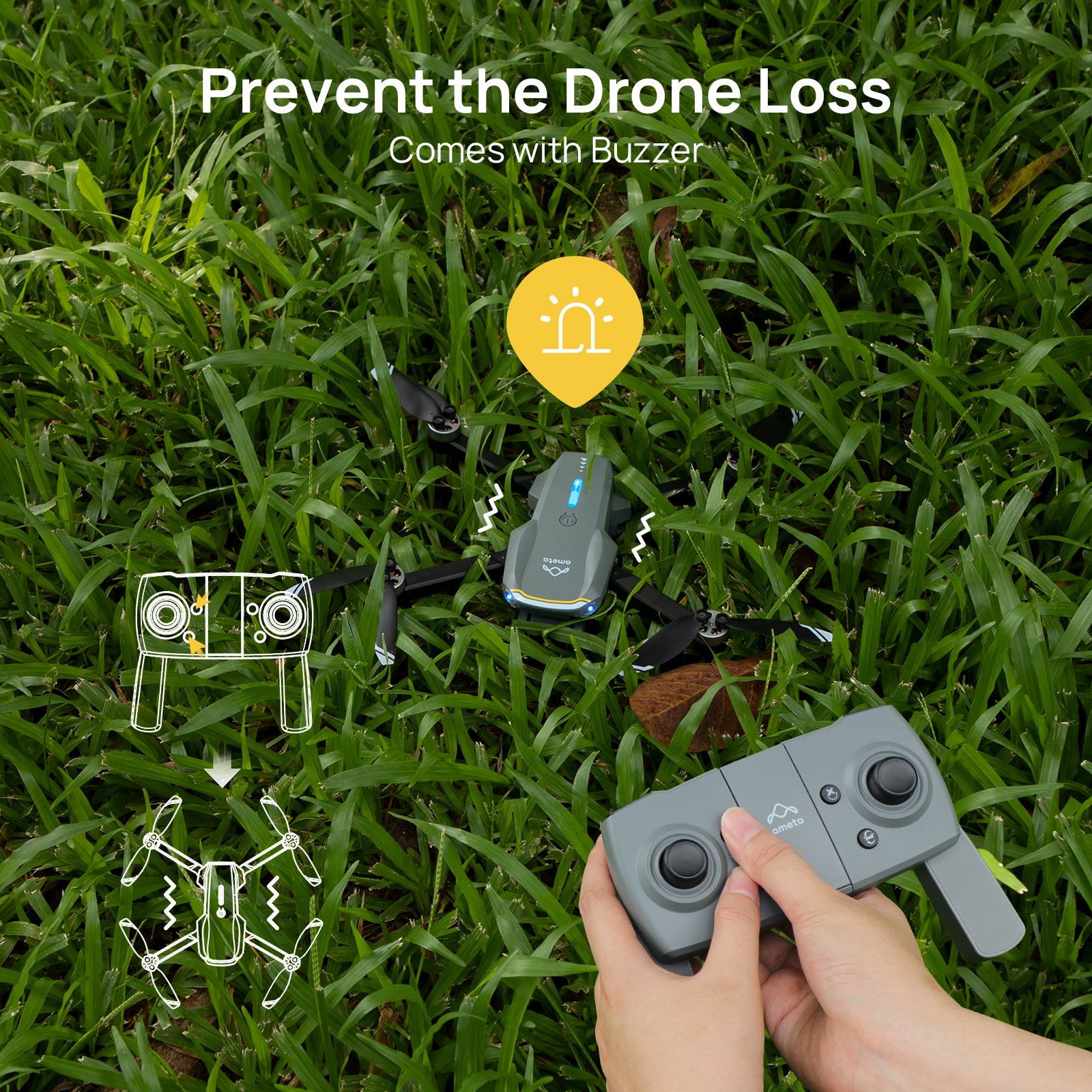 AMETA S20 Lite Beginner Drone with 4K UHD Camera