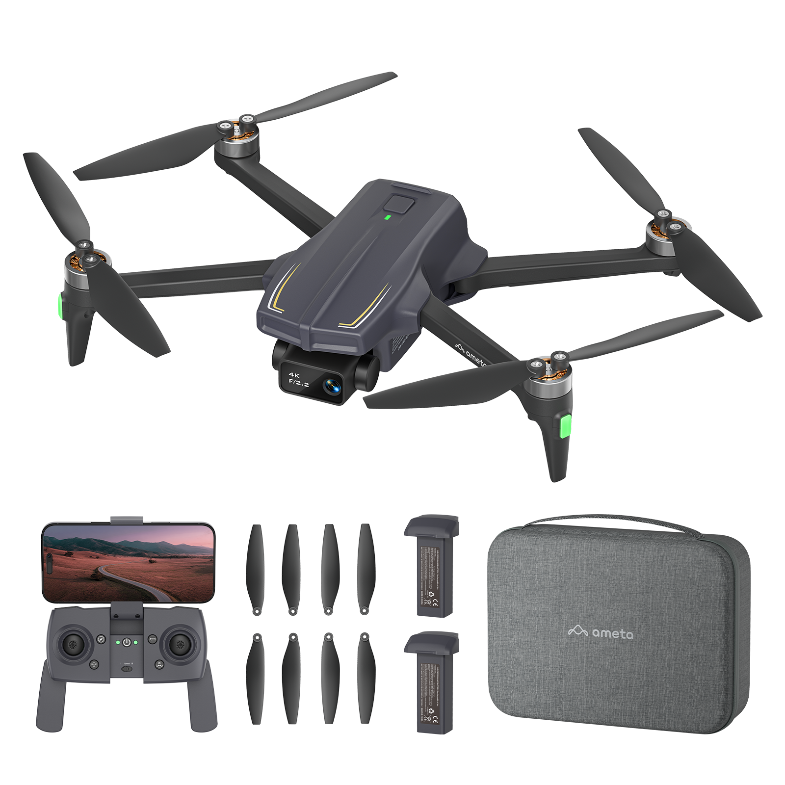 AMETA S20 PRO GPS Drone with 4K UHD Camera