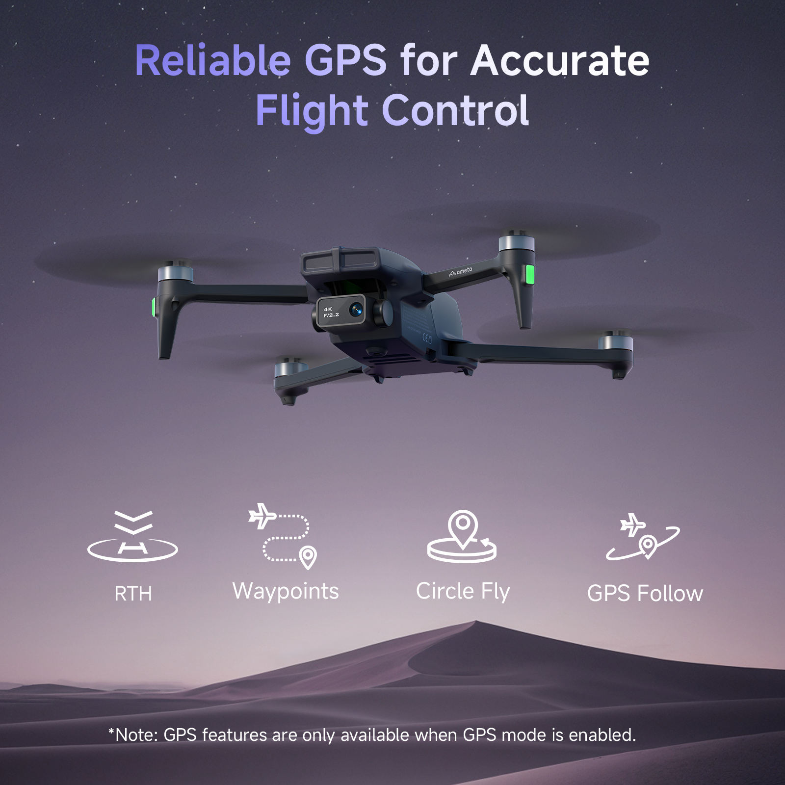 AMETA S20 PRO GPS Drone with 4K UHD Camera