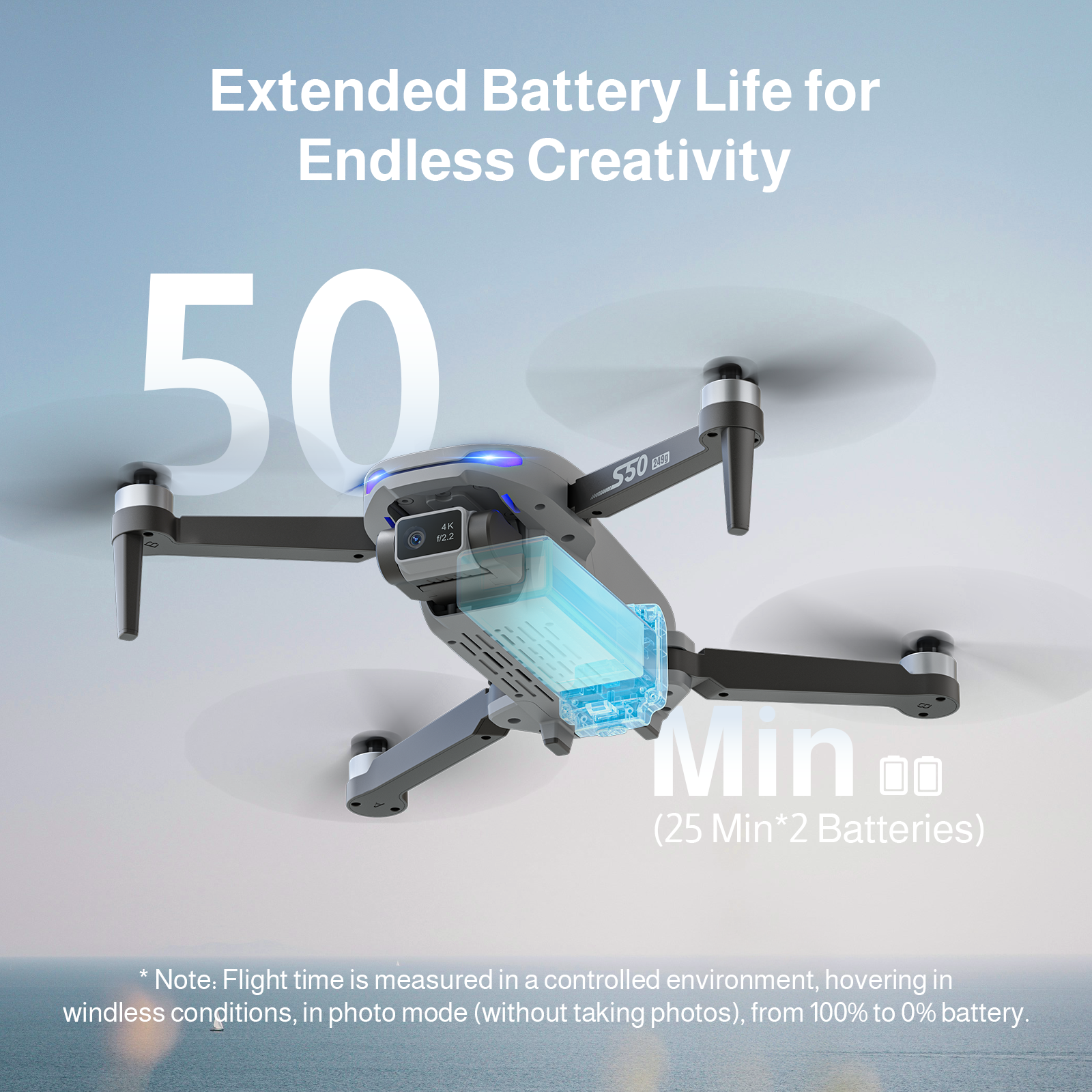 AMETA S50 LITE 4K Camera GPS Drone for Beginner