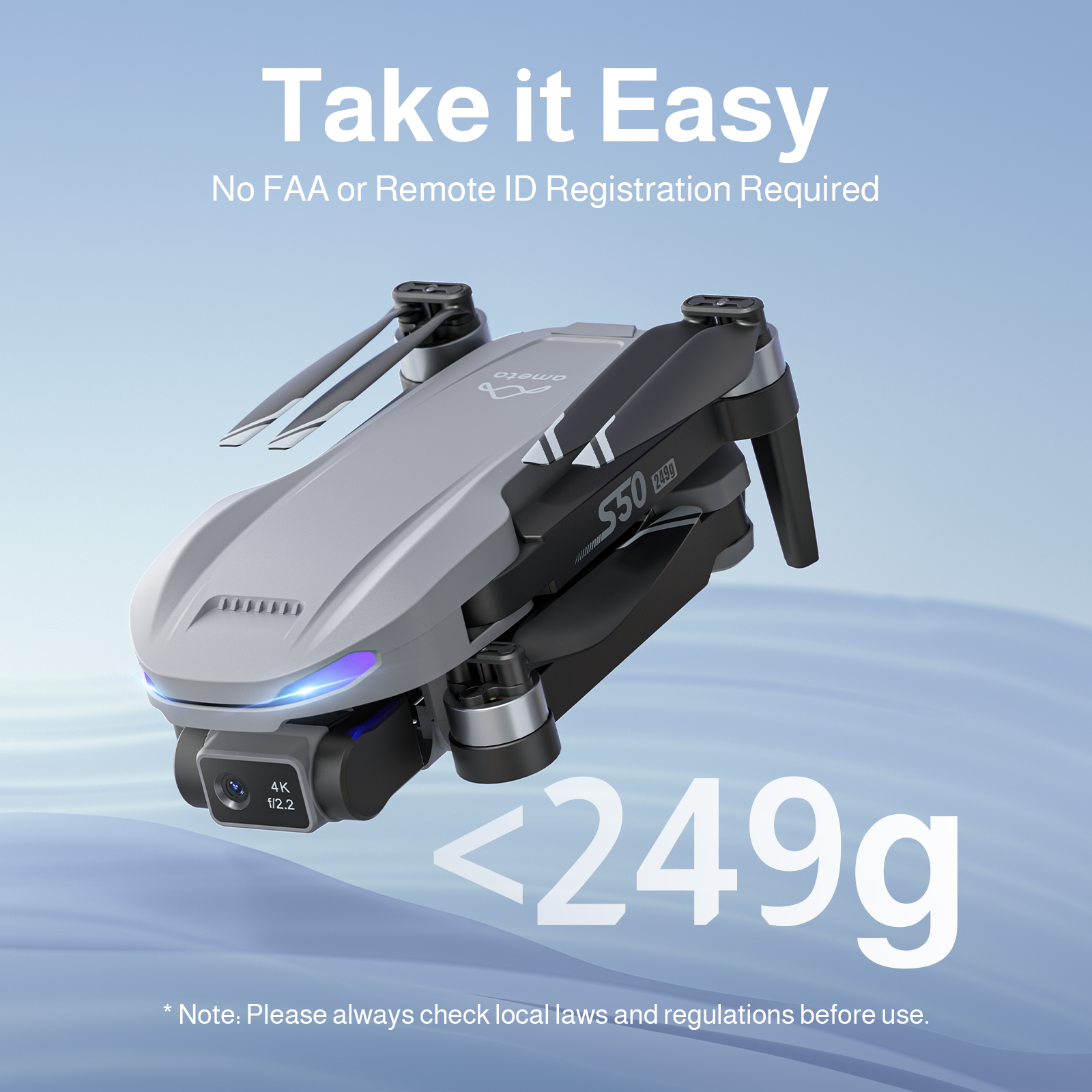 AMETA S50 LITE 4K Camera GPS Drone for Beginner