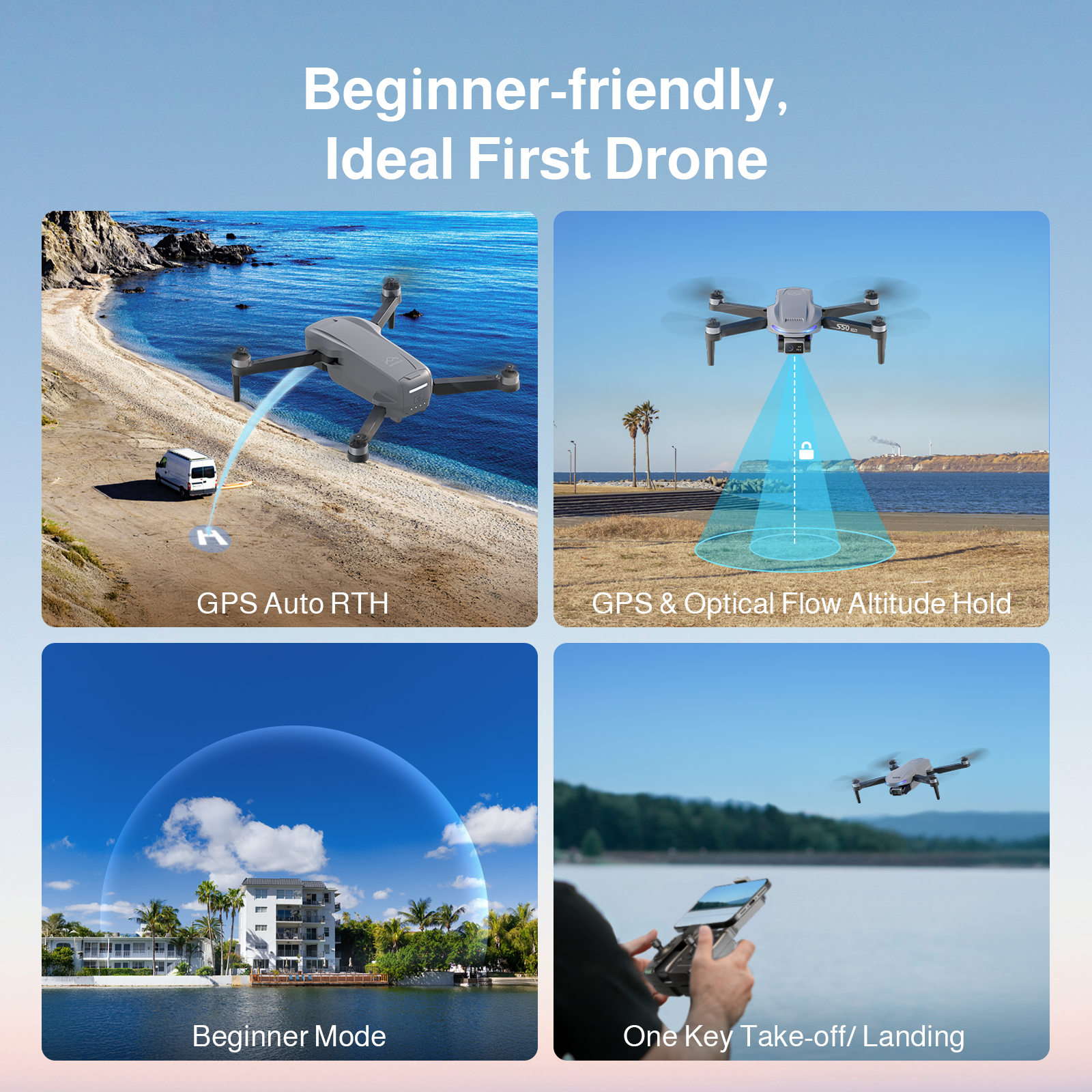 AMETA S50 LITE 4K Camera GPS Drone for Beginner